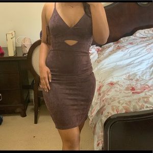 Purple body con dress